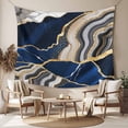 thumbnail image 2 of Blue Marble Small Tapestry for Bedroom Wall Hanging Tapestry, Grey Gold Texture Vintage Farmhouse Art Ceiling Backdrop Tapestries Poster Blanket Wall Decor for Teens Room Living Room Dorm 23" x 28", 2 of 8