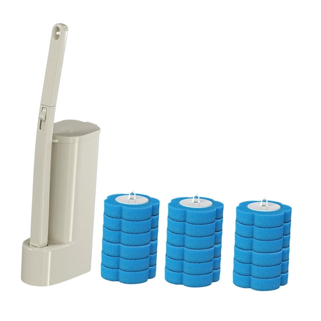 Kit de cepillo de inodoro con varilla para inodoro, sistema de limpieza de inodoro montado en la pared Sabor al océano