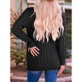 thumbnail image 4 of Suéter de Punto de Larga para Mujer, Otoño 2025, Cárdigan Abierto con Botones, Prenda Exterior Holgada Negro XXL, 4 of 8