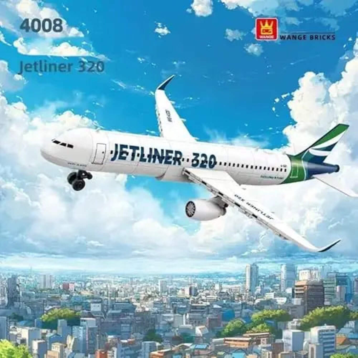 Wange Bricks: Commercial Jetliner 320 Plane Aircraft Brick Toy