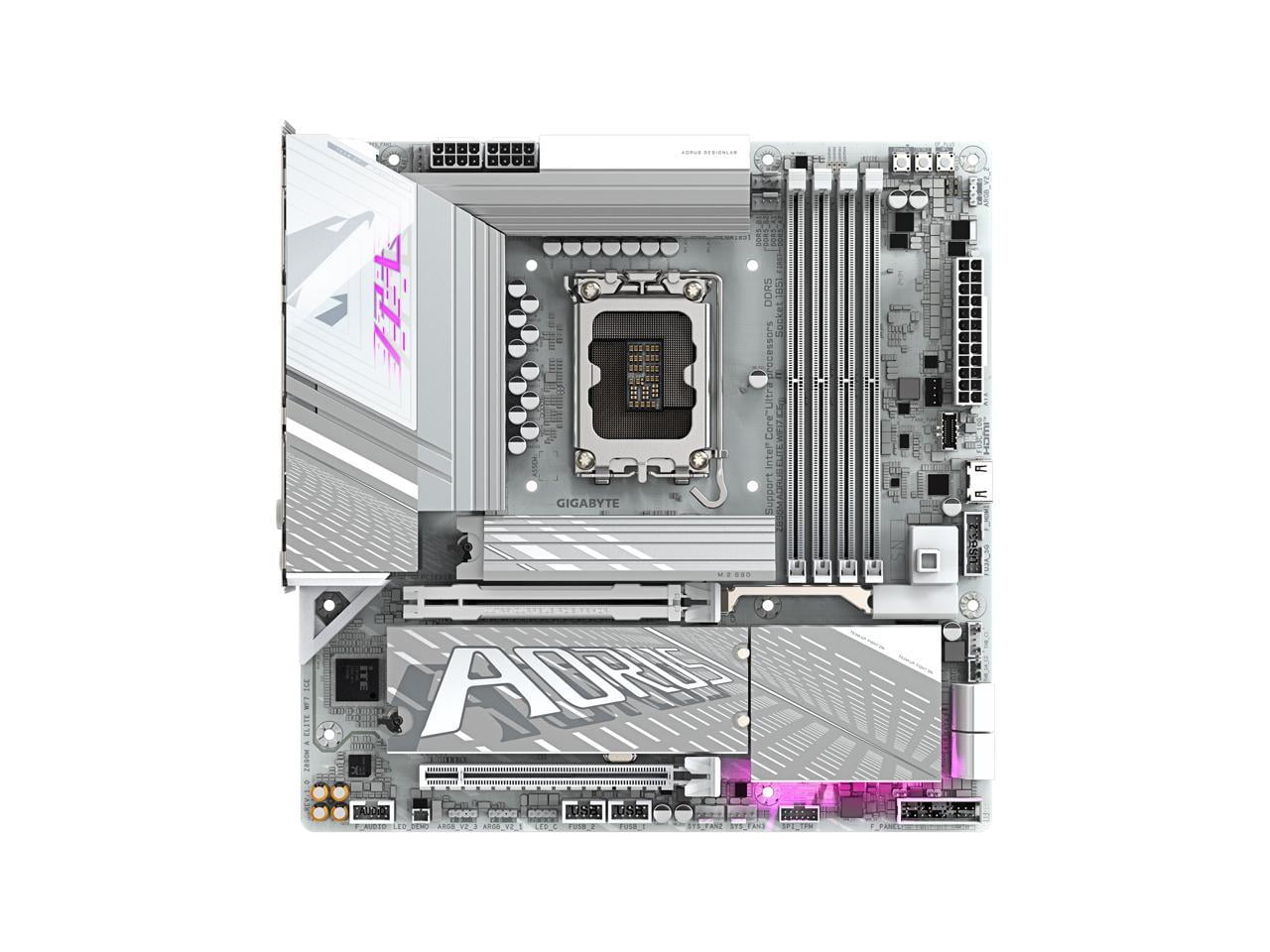 Aorus Ultra Durable Z890M A ELITE WF7 ICE Gaming Desktop Motherboard - Intel Z890 Chipset - Socket LGA-1851 - Micro ATX (z890maoruselitewifi7ice)