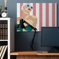 thumbnail image 2 of Stupell Industries Pop Vintage Female Swimsuit Bold Red Stripes Canvas Wall Art by Jen Bucheli, 2 of 6
