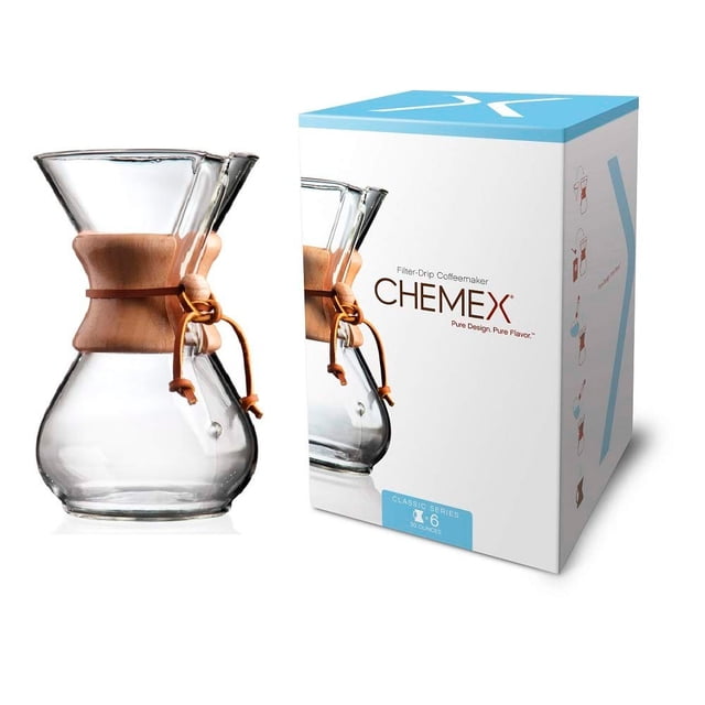 Cafetera de goteo, CM-6A para 6 tazas Chemex Classic Series, Original Leather
