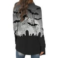 thumbnail image 3 of New trending & for spring GaThRRgYP Womens End of October Cardigan Now,Women's Long Sleeve Fashion Casual Halloween Printed Blouse Coat Gray XXL, 3 of 6