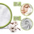 thumbnail image 2 of Almohadillas desmaquillantes reutilizables (paquete de 20) con una bolsa de lavandería lavable y una caja redonda para almacenamiento | Rondas de algodón de bambú reutilizables para todo tipo de piel, 2 of 6