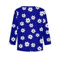 thumbnail image 6 of Abcomgle Girls Long Sleeve T Shirts Size 7-8 Trendy Daisy Flower Print Crewneck Shirts for Girls Fall Basic Top for Girls Trendy Girls Blouses 4-5 Years,Blue, 6 of 6