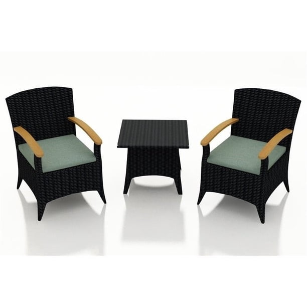 Harmonia Living Arbor 3 Piece Patio Bistro Set in Canvas Spa