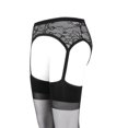 thumbnail image 1 of Mono de encaje con tirantes, medias sexys y libres, tentadoras, aberturas en los cuatro lados, aberturas finas y negras, 1 of 1