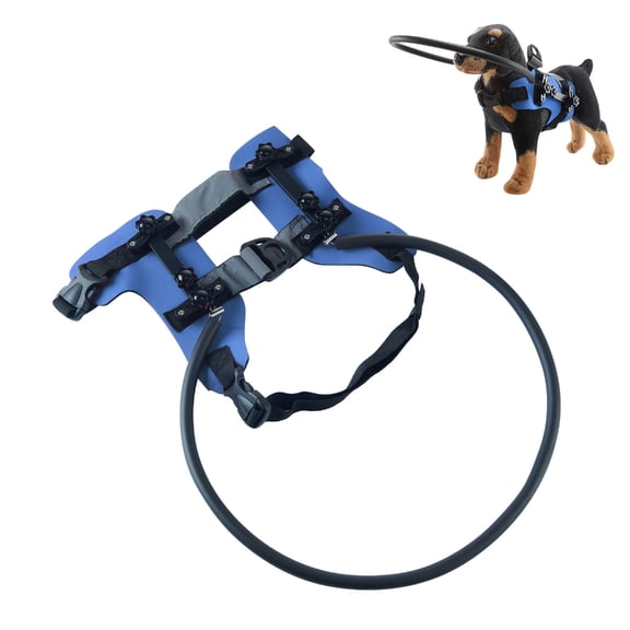 Zeiwohndc Adjustable Blind Dog Harness Crashproof Protective Collar with Soft Paddings