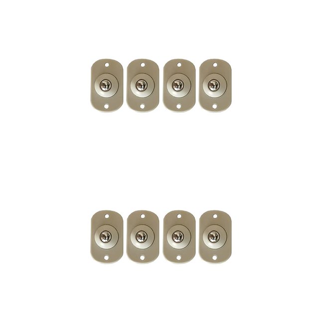 Inteprter Paquete de 4 ruedas autoadhesivas, caja de almacenamiento de muebles adhesivos de 360 grados, Mini polea de de bajo ruido, Cuenta de acero 2piezas