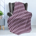thumbnail image 4 of Abstract Soft Flannel Fleece Throw Blanket, Vertical Wavy Lines in the Shades of Purple Curves and Colors Composition, Cozy Plush for Indoor and Outdoor Use, 50" x 70", Multicolor, by Ambesonne, 4 of 5