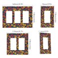 thumbnail image 2 of Yayeee Rocker Switch Wall Plate 1-Gang 4.6"x2.9" Home Decorative Outlet Cover, Yellow Floral, 2 of 6