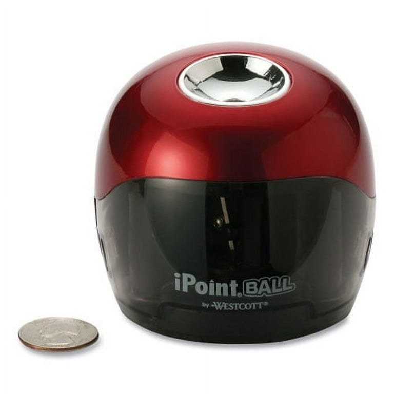 iPoint Ball Battery Sharpener, Battery-Powered, 3 x 3.25, Red/Black iPoint Ball Battery Sharpener, Battery-Powered, 3 x 3.25, Red/Black