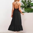 thumbnail image 4 of FAIWAD Sundresses for Women Sleeveless Backless Spaghetti Strap Maxi Dress Ruched Flowy Long Dress, 4 of 7
