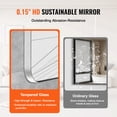 thumbnail image 3 of VEVOR Square Wall Mounted Mirror 22" x 30" Mirror with Aluminium Alloy Frame, 3 of 9