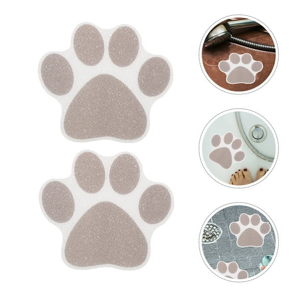 OUNONA 20pcs Cat Dogs Paw Print Non-Slip Floor Stickers Bathtub Stickers Anti Slip Stickers For Home Kitchens Bathroom