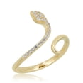 thumbnail image 2 of AVORA 10K Yellow Gold Simulated Diamond CZ Snake Wrap Fashion Ring  - Size 6, 2 of 6