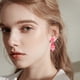 thumbnail image 5 of Earrings pares, pares de aros para mujer, aros de plata con cristales, aros elegantes para valentines, aros de moda para eventos, aros con diseño de corazones, aros de metal brillante para, 5 of 8