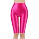 thumbnail image 3 of Mallas de dos piezas con efecto brillante al óleo para mujer, pantalones cortos de gimnasia, ballet, cintura alta, elásticas, para motociclista, yoga, fitness y deportes, 3 of 5
