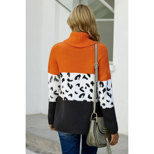 Orange turtleneck walmart best sale