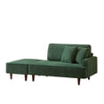 thumbnail image 4 of Aukfa 2 in 1 Chaise Lounge Chair with Ottoman & 2 Throw Pillows,Oversized Boucle Lounge Reading Chair for Living Room/Bedroom,Green, 4 of 6