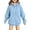 Blue, variant on TQWQT Kids Hoodie Sweatshirt Girls Long Sleeve Zip Up Pullover Lightweight Casual Solid Color Pocket Hooded Top Children Fashion Outerwear Spring Fall Jacket Youth Boys Girls Clothing Blue 7-8 Years