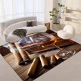 thumbnail image 1 of Realistic Cigar Wine Glass Area Rug Art Design Rug Soft Stain-Shedding Resistant, Machine Washable Carpet for Bedroom Dining Room, Contemporary Modern 4x4 ft, 1 of 1