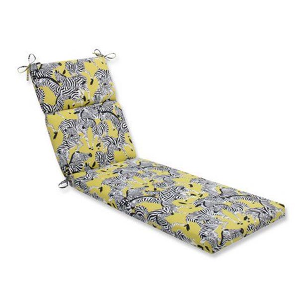 IndoorOutdoor Herd Together Wasabi Chaise Lounge Cushion, Yellow