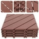 thumbnail image 5 of 4 Uds. Baldosas entrelazadas de imitación de madera para terraza, baldosas entrelazadas para cubierta de balcón, 5 of 6