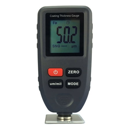 - TC-100 Digital Paint Coating Thickness Gauge Thickness Meter with LCD Display Electroplate Feeler Tester Fe/NFe 0-1.25mm for Car Instrument Iron Aluminum Base Metal