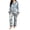 Blue, variant on Halloween Pjs Women Long Sleeve Shirt Pants Fall Winter Lightweight Loungewear 2 Piece Women Pajama Sets Blue L