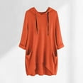 thumbnail image 2 of ZyeKqe Hoodies for Women Long Sleeve Sweatshirts Drawstring Pullovers Solid Color Tunic Tops with Pockets, 2 of 3