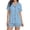 Sky Blue, variant on Qingpeng Women's Pajamas Set Heart Print Button Down Short Sleeve Shirt with Shorts Summer Soft Comfy Sleepwear PJs Set Size S-XXL