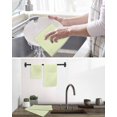 thumbnail image 5 of Yellow White Stripe Kitchen Dish Towels for Drying Dishes Set of 4, Modern Minimalist Geometric Striped Waffle Weave Microfiber Hand Tea Bathroom Towels Quick Dry & Absorbent Towel 15.7x23.6, 5 of 7