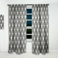 thumbnail image 2 of Designart 'Deco Waves Retro Art I' Mid-Century Modern Curtain Panel, 2 of 5