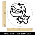 thumbnail image 2 of Big Toothed Cartoon Dinosaur Tyrannosaurus Rex Self-Inking Rubber Stamp for Stamping Ink Stamper Crafting Planners - 1/2 Inch Mini - Black Ink, 2 of 7