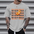 thumbnail image 1 of Ceisia Men's Tshirt Loose Fit Short Sleeve Vintage Graphic Letter Print Summer Fall Tee Tops Oversized Streetwear Gray XL Gifts, 1 of 4