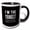 Black/White, variant on 3drose, Im the Youngest the Rules Don’t Apply to Me. White on Black Background, 11oz Two-tone Red Mug