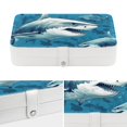 thumbnail image 4 of Shark PU Leather Jewelry Boxes Necklace Holder Display Case with Removable Compartment Portable, 4 of 6