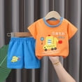 thumbnail image 2 of Sgkm Toddler Baby Girls Trendy Clothes for 2t 3t Girls Cute Summer Short Sleeve T-Shirt Tops Shorts Clothes Sets Baby Outfits Sky Blue 12-18 Months, 2 of 4