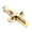 Gold, variant on Heavy Men's Gold Black Silver Double Cross Stainless Steel Pendant Necklace Gift-Silver