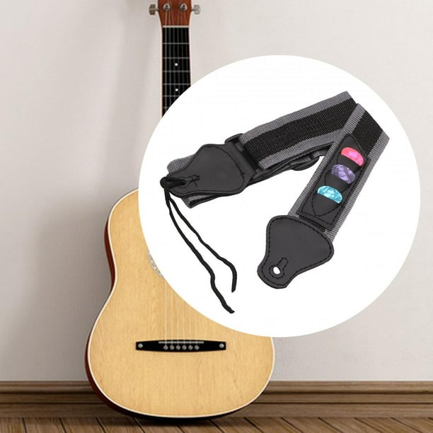 Guitar Strap with 3 Guitar Picks Leisure Instrument Accessories 90cm 130cm 35.43inch 51.18inch Adjustable for Bass Guitars
