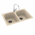 thumbnail image 3 of Swanstone KSLB-3322 Double Bowl 33"x 22" Kitchen Sink in Bisque, 3 of 7