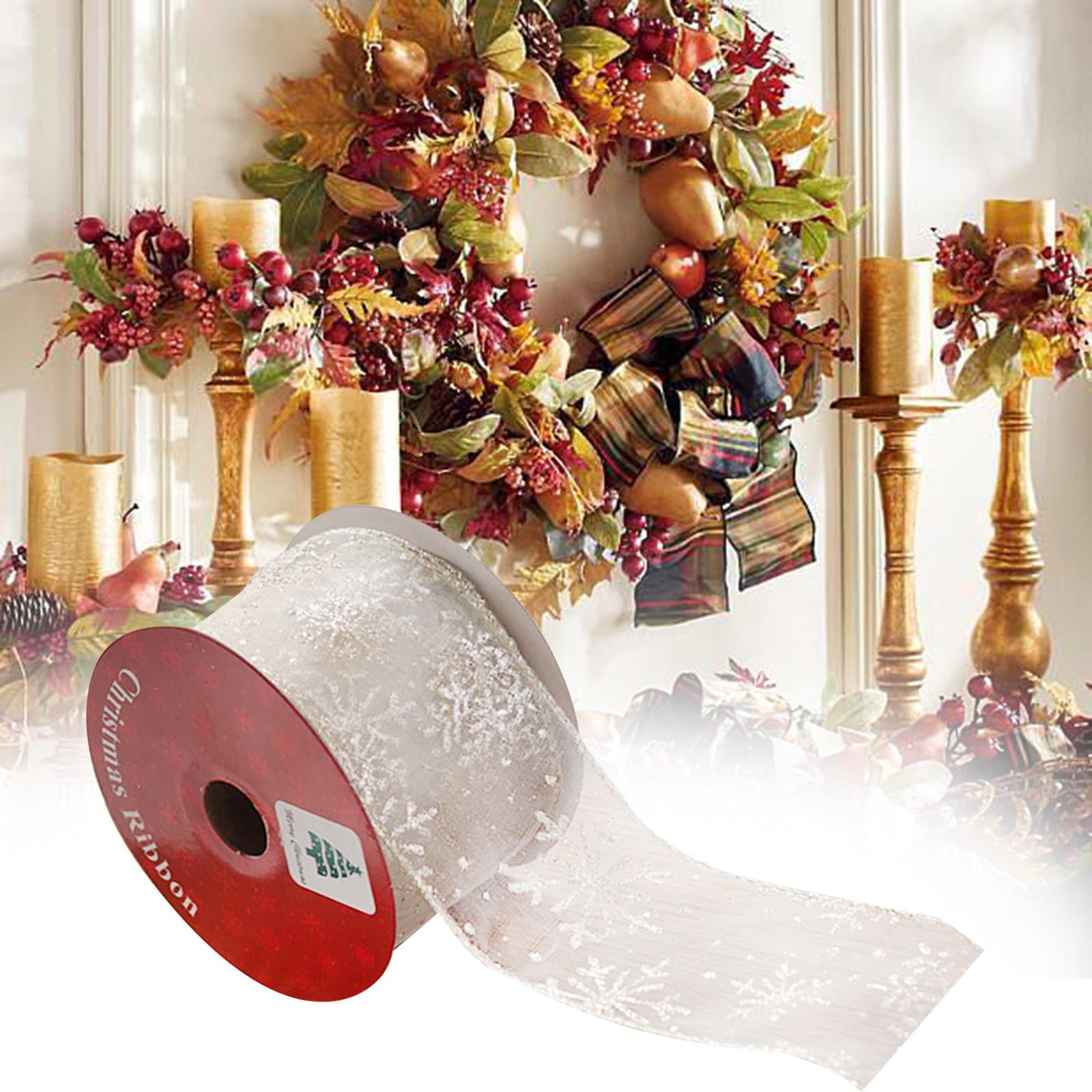 Cinta De Malla De Navidad Con Alambre – 5 Metros De Cinta Decorativa Para Árboles, Regalos, Coronas Y Centros De Mesa (Color Rojo Festivo)