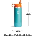 thumbnail image 5 of Hydro Flask Kids Wide Mouth 18Oz Water Bottle with Straw Cap and Boot, Goji, 5 of 5