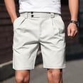 thumbnail image 3 of Mens Dress Shorts Summer Lightweight Breathable Straight Leg Loose Fit Business Casual Shorts with Pockets, 3 of 6