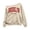 Khaki, variant on Shadoumai Girls Off the Shoulder Sweatshirts Brooklyn Letter Print Tops Cute Trendy Fall Pullover for Teen Girl Long Sleeve Kids Clothes