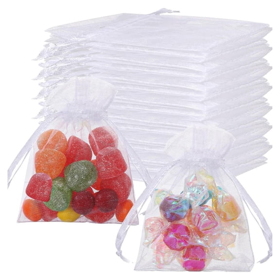 BQBQERT Small Organza Party Souvenir Bags 7x9cm Breathable Fabric Pouches For Candy Jewelry Wedding Birthday Decorations