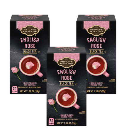 Private Selection English Rose Black Tea 3-Pack 1.38 oz