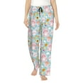 thumbnail image 2 of Goofa Love You Rabbit Printed Soft Pajama Pants for Women, Wide Leg Comfy Casual Lounge Yoga Pants-, 2 of 9
